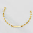 Baby Bracelet GC Rectangular Plate 1.65g / 6 in / 3.4mm 18K Yellow Gold