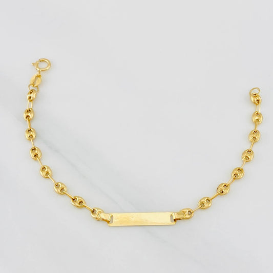 Pulso Bebé GC Placa Rectangular 1.65g / 15cm / 3.4mm Oro Amarillo 18K