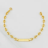 Pulso Bebé GC Placa Rectangular Trenzada 2.1g / 6 3/4 in / 3.68mm Oro Amarillo 18K