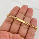 Pulso Bebé GC Placa Rectangular Trenzada 2.65g / 6 3/4 in / 4.71mm Oro Amarillo 18K