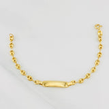 Baby Bracelet GC Rectangular Plate 1.85g / 6 in / 3.31mm 18K Yellow Gold