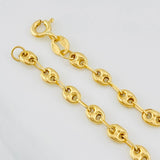 Baby Bracelet GC Rectangular Plate 1.85g / 6 in / 3.31mm 18K Yellow Gold
