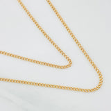 Cadena Mini Cubana 1.45g / 24 in / 1.2mm Oro Amarillo 18K