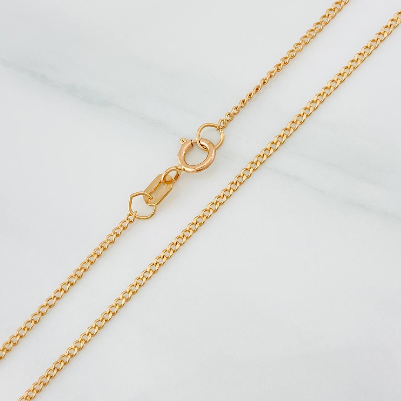 Cadena Mini Cubana 1.45g / 24 in / 1.2mm Oro Amarillo 18K