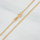Cadena Mini Cubana 1.45g / 24 in / 1.2mm Oro Amarillo 18K