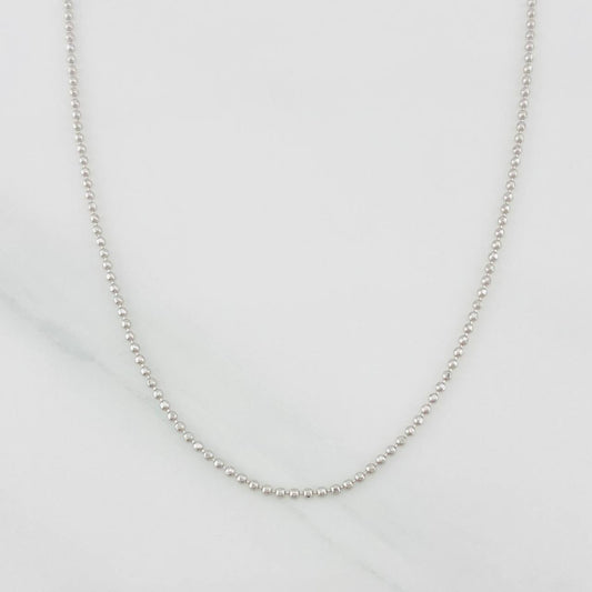 Military Chain 2.7g / 24 in / 0.9mm 18K White Gold