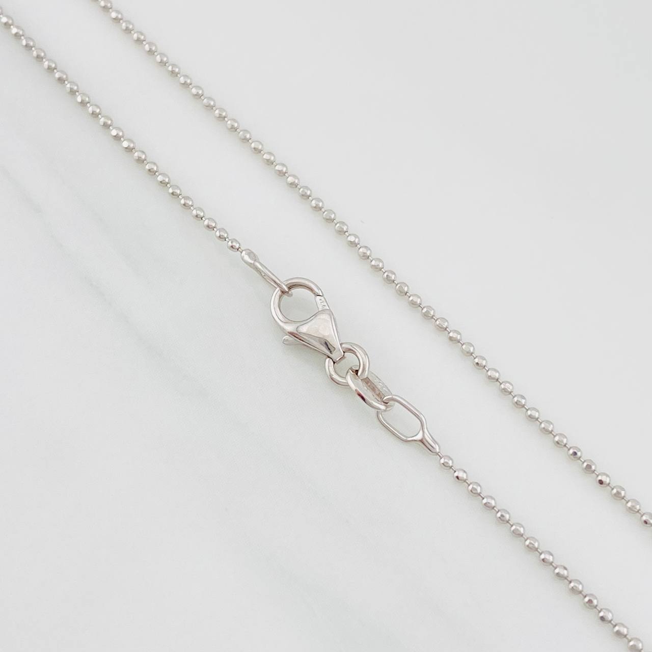 Military Chain 2.7g / 24 in / 0.9mm 18K White Gold