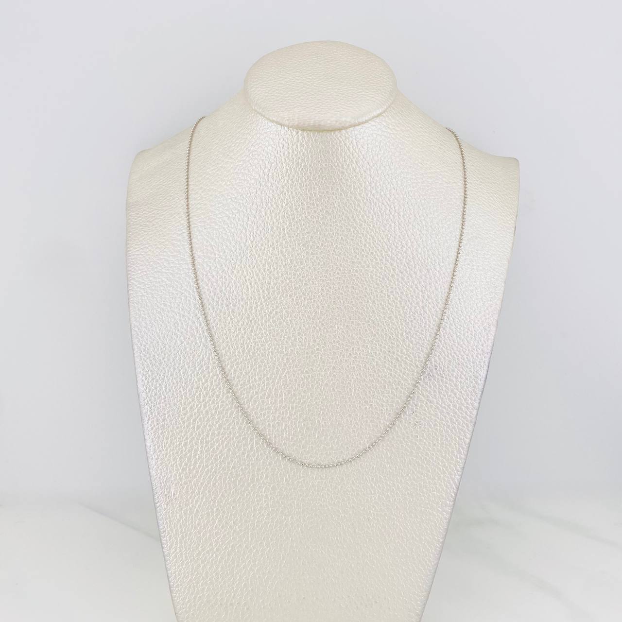 Military Chain 2.7g / 24 in / 0.9mm 18K White Gold