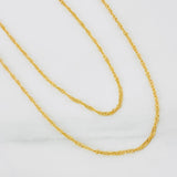 Singapore Chain 2.7g / 24 in / 1.5mm 18K Yellow Gold