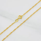 Singapore Chain 2.7g / 24 in / 1.5mm 18K Yellow Gold