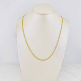 Figaro Chain 3.15g / 24 in / 2.6mm Two-Tone Yellow White 18K Gold