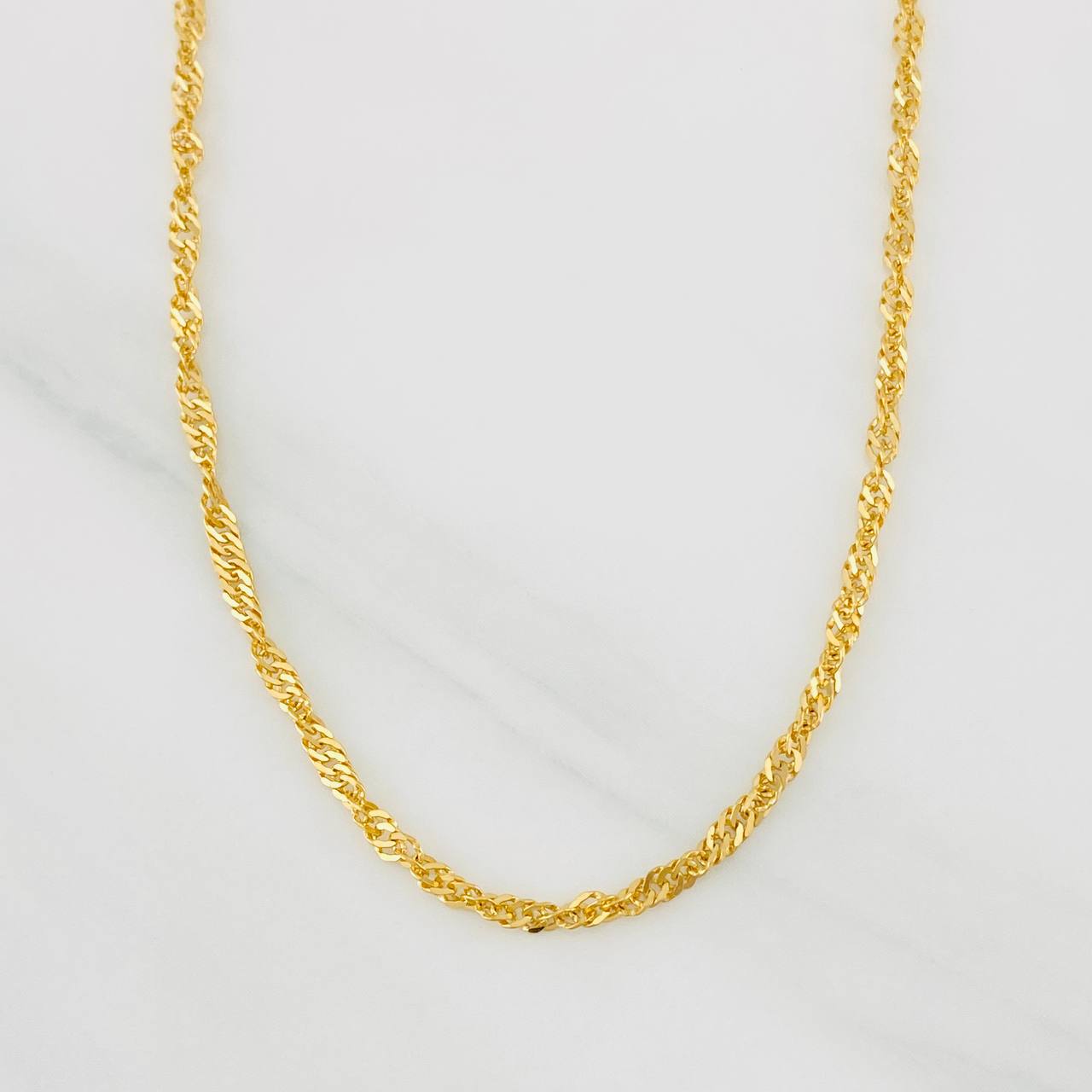 Singapore Chain 5.5g / 24 in / 2.1mm 18K Yellow Gold