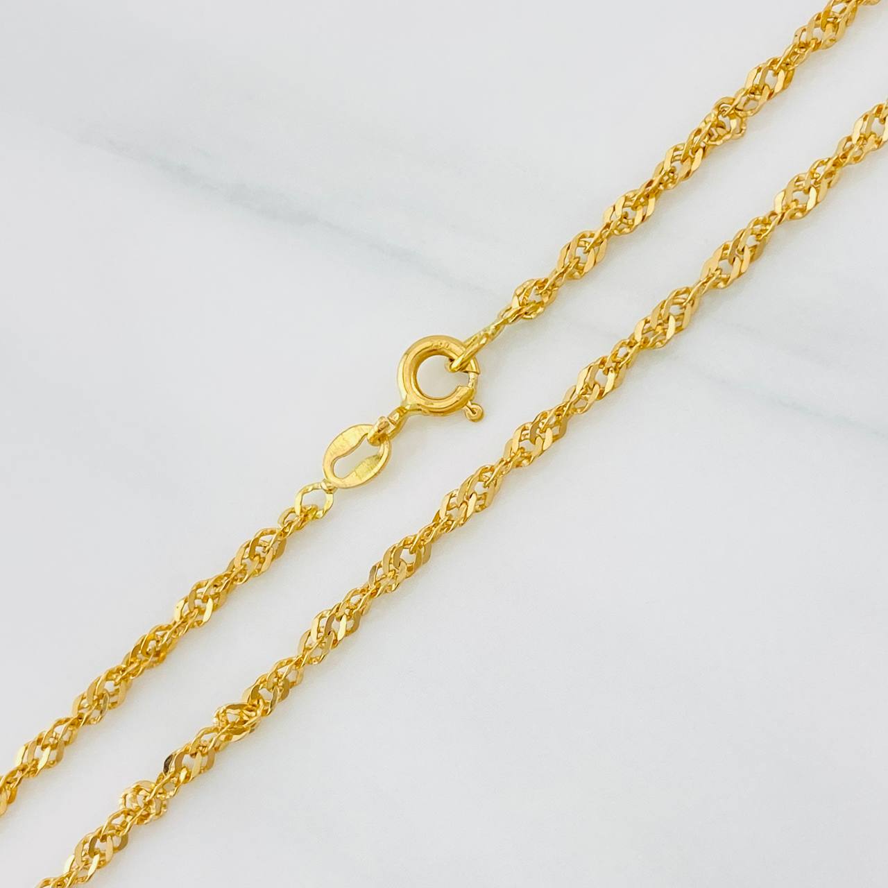 Singapore Chain 4.15g / 24 in / 1.7mm 18K Yellow Gold