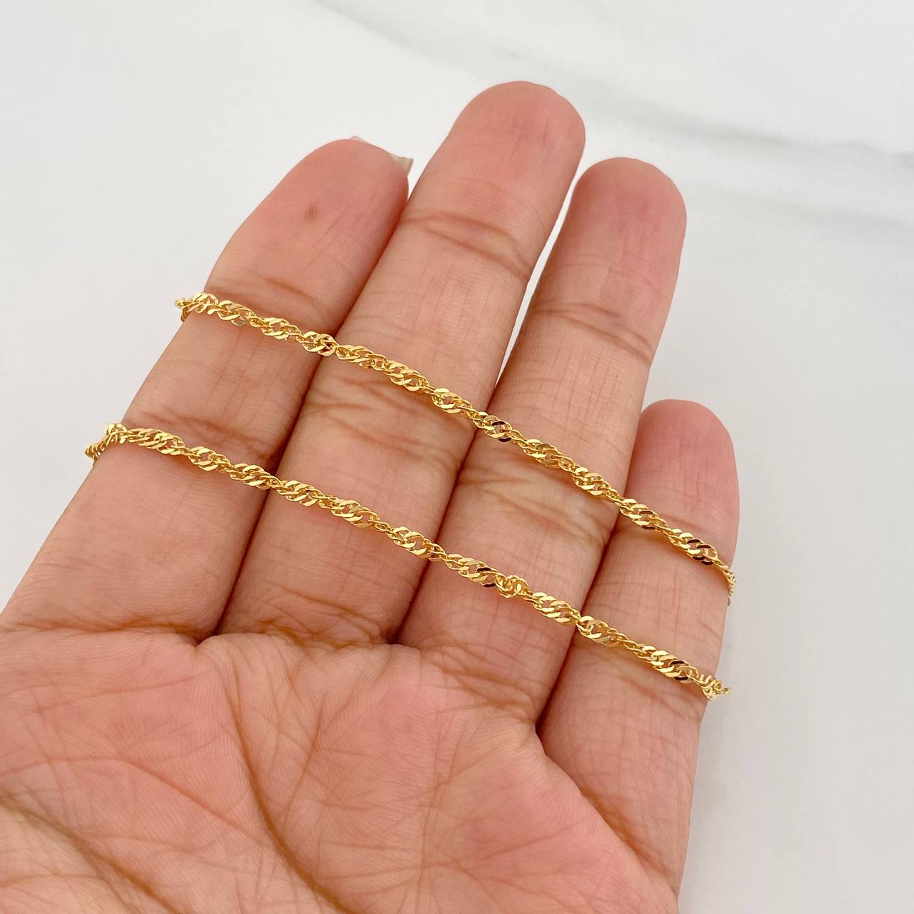 Singapore Chain 4.1g / 24 in / 1.7mm 18K Yellow Gold