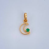 Pendant Moon Silhouette 0.3gr / 0.5in / 18K Gold $