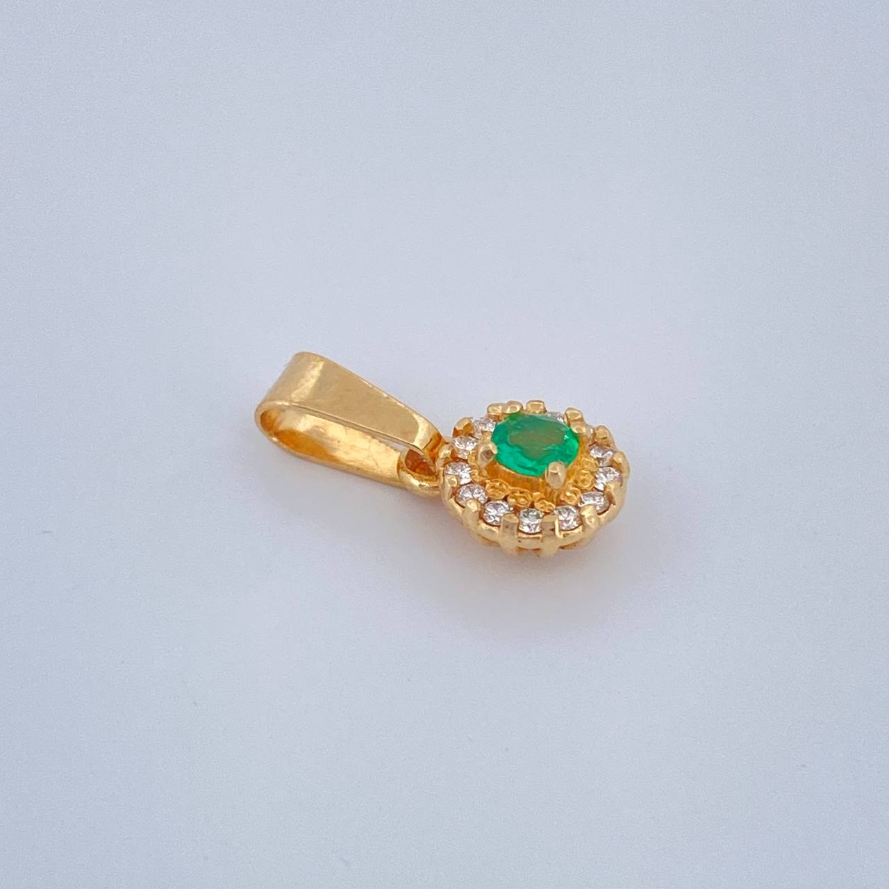 Pendant Halo 0.9gr / 0.5in / 18K Gold $