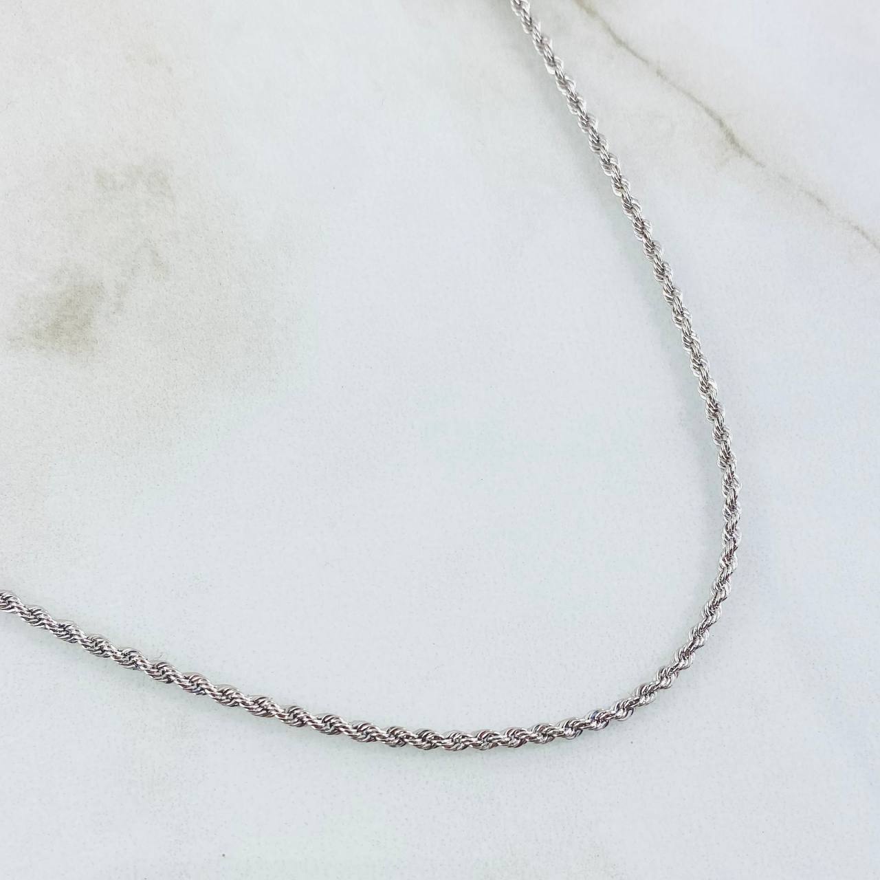 Rope Chain 1.75gr / 17 3/4 in / White Gold +3 18K *