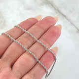 Rope Chain 1.75gr / 17 3/4 in / White Gold +3 18K *