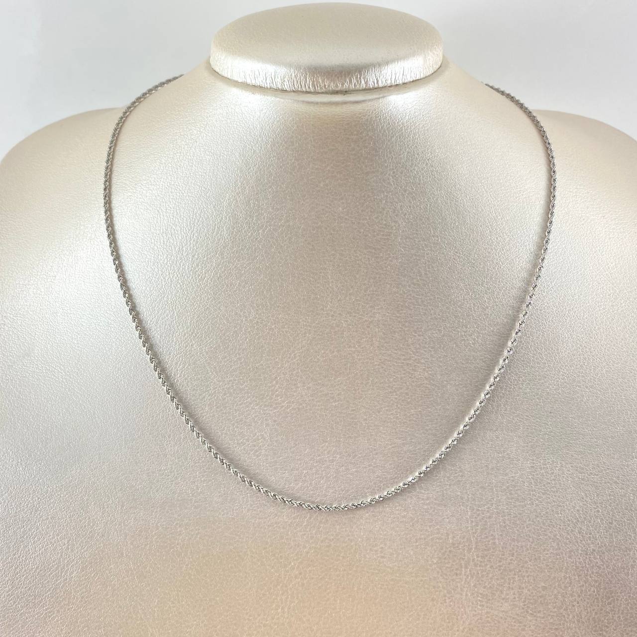Rope Chain 1.75gr / 17 3/4 in / White Gold +3 18K *