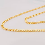 Cadena Cubana 11.7g / 24 in / 3.9mm Oro Amarillo 18K