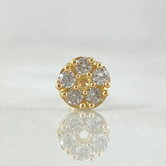 Piercing Flor 0.75gr / Nac.Esp.Oro 18K *