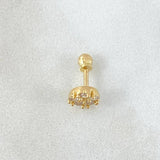 Piercing Flor 0.7gr / Nac.Esp.Oro 18K