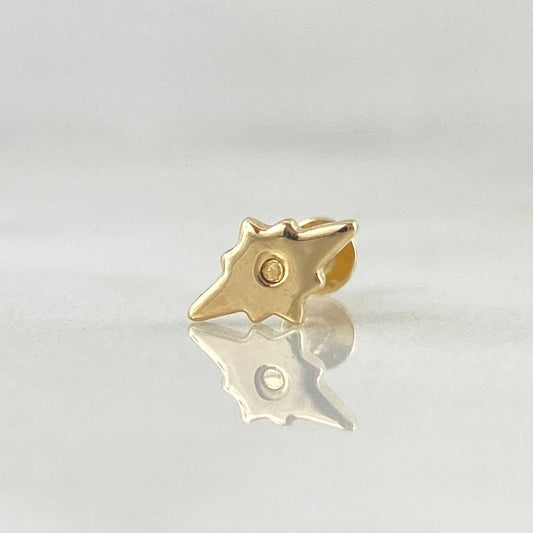 Piercing Estrella Cardenal 0.55 g / 1/4 in Oro Amarillo 18K
