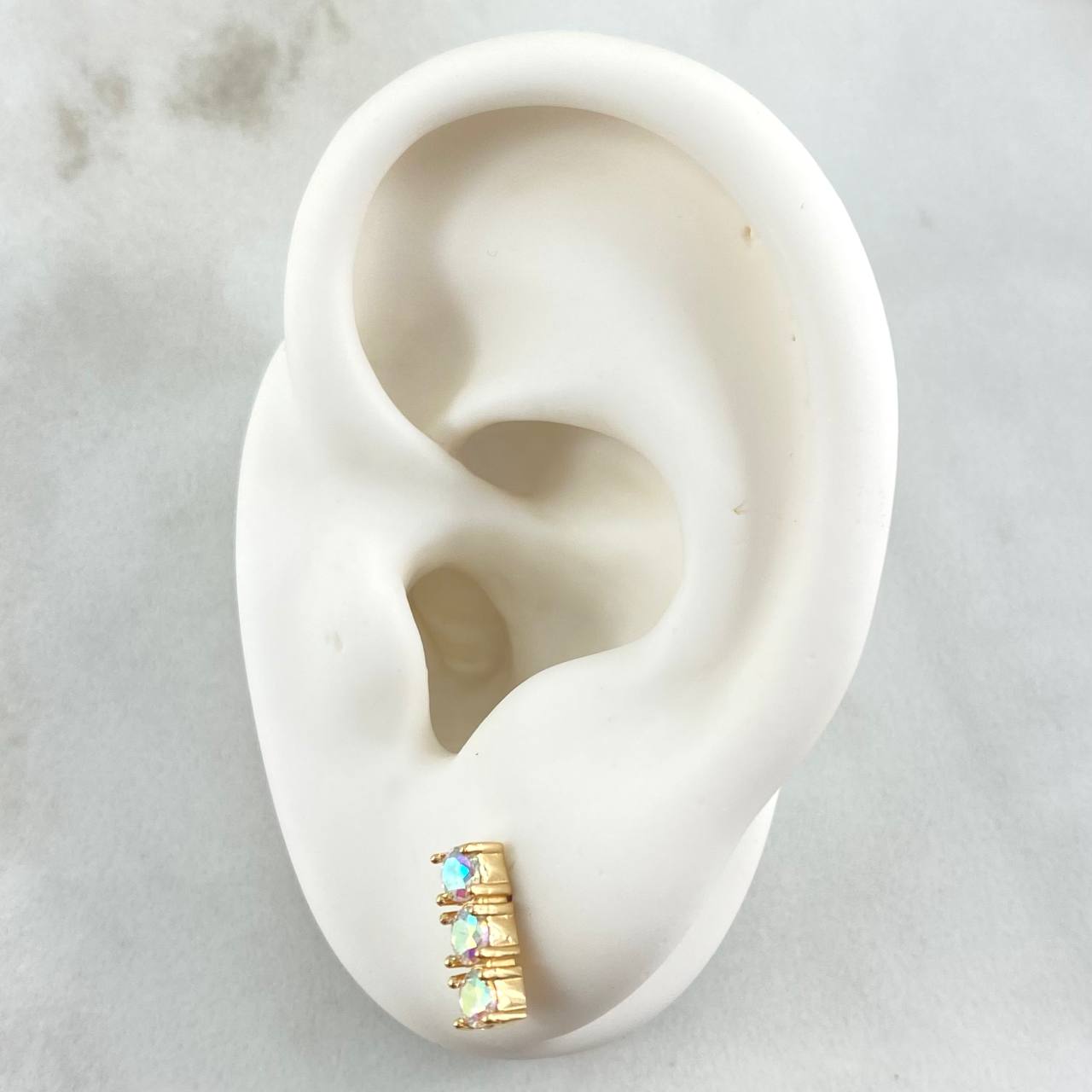 Stud Earrings Trio 2.35gr / 1cm / Pearl.Special 18K Gold *