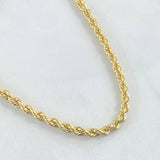 Rope Chain 7.1gr / 19 3/4 in / 18K Gold +3