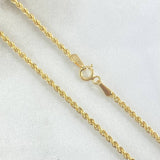 Rope Chain 3.6gr / 60cm / 2.1mm Yellow Gold +3 18K