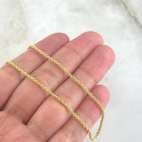 Rope Chain 1.7gr / 17.7in / +3 18K Gold