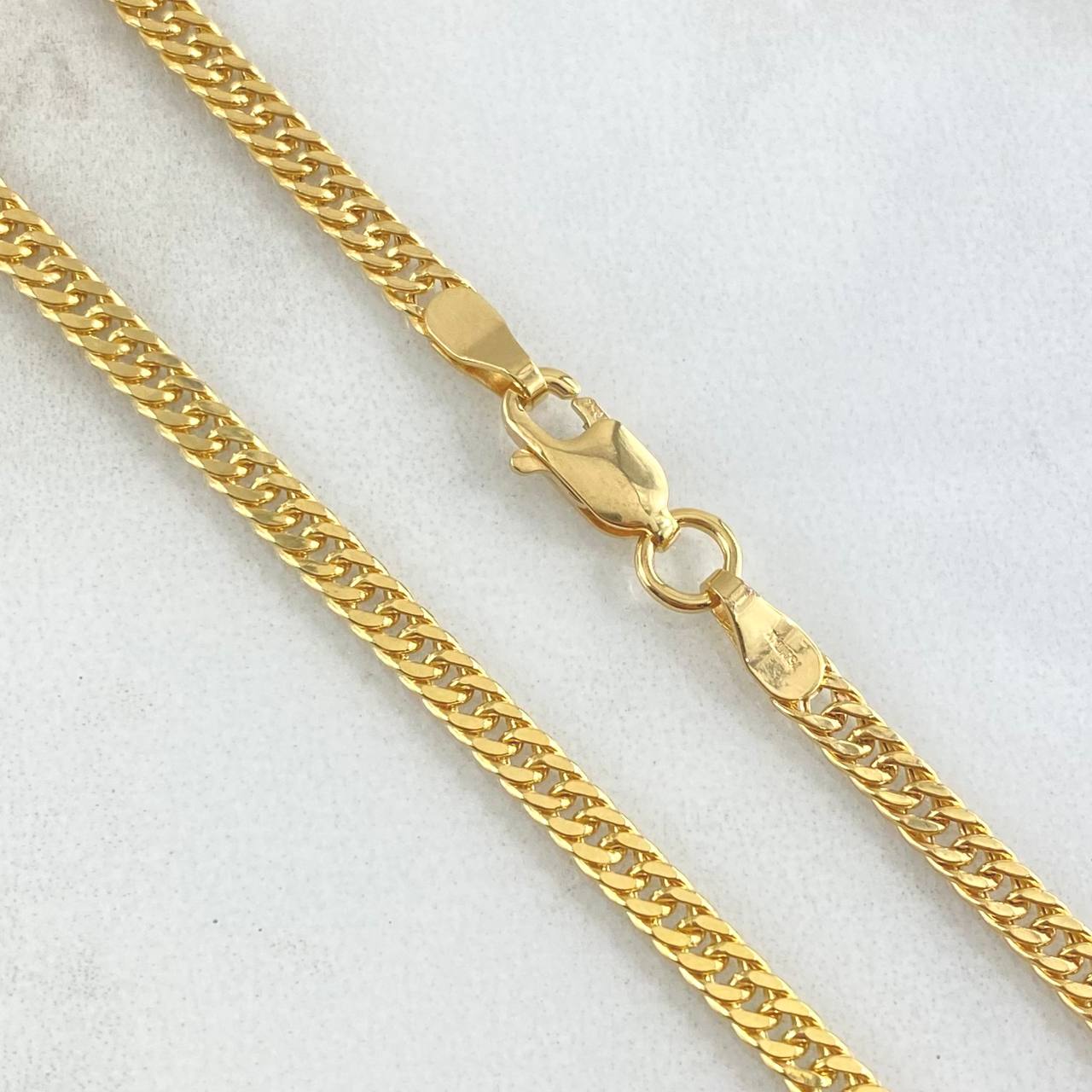 Cadena Cubana Reticulada 7.35gr / 23 1/2 in / 3.1mm Oro Amarillo +3 18K *
