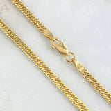 Cadena Cubana Reticulada 7.35gr / 23 1/2 in / 3.1mm Oro Amarillo +3 18K *