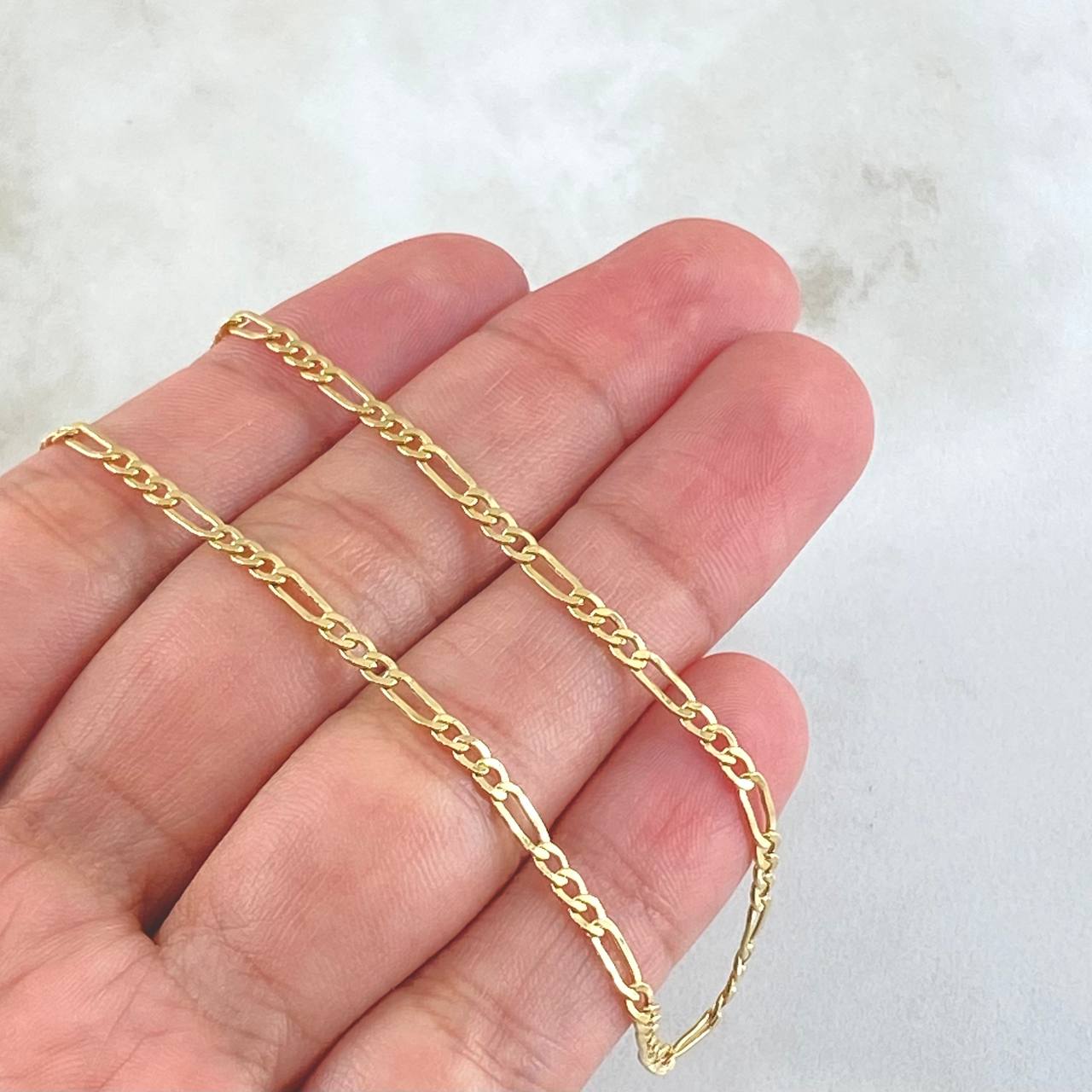 Cadena Figaro 2.75gr / 45cm / +1 Oro 18K ©