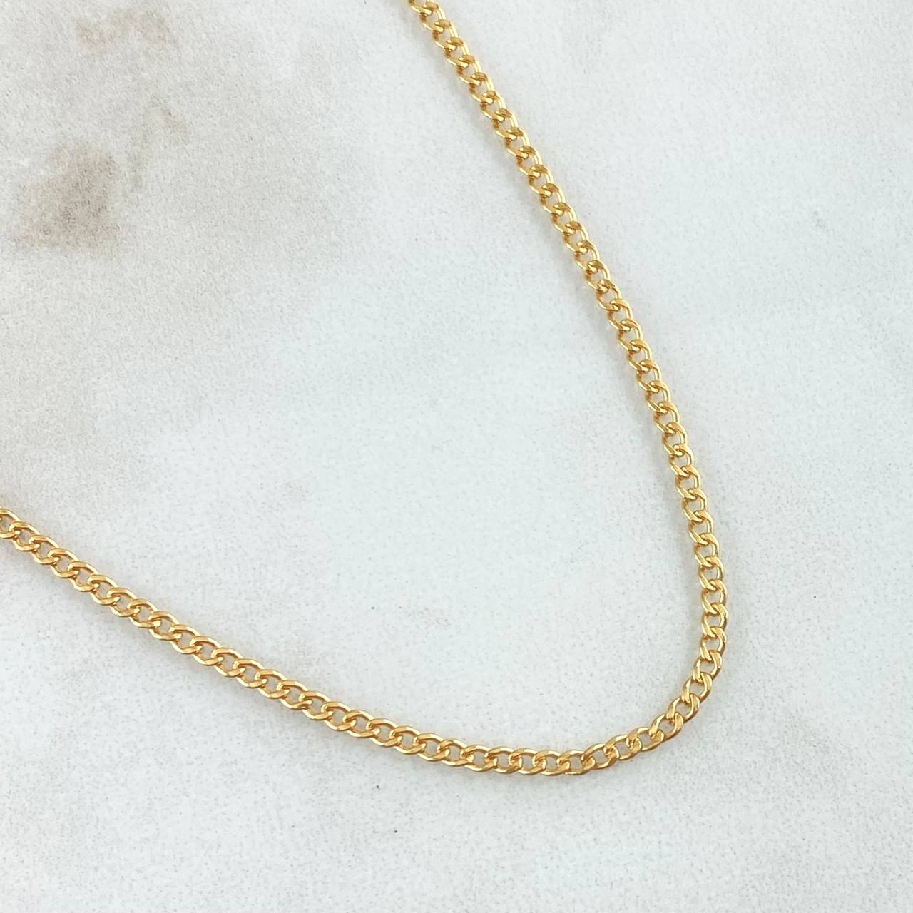 Cadena Cubana 1.6gr / 60cm / +1 Oro 18K