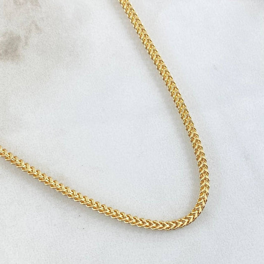 Cadena Franco 9.05gr / 23 1/2 in / Oro Amarillo +3 18K !