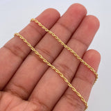 Rope Chain 1.7gr / 17.7in / 18K Gold +3 &