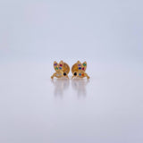 Topos Colibri 0.85gr / Circones Colores Oro Amarillo 18K &