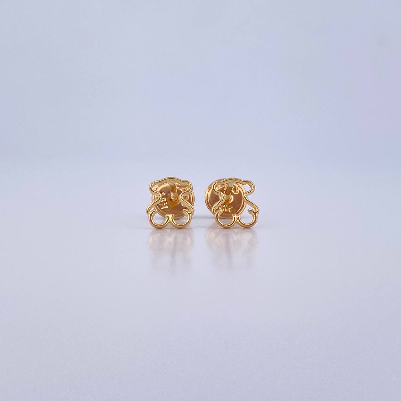 Topos Silueta Oso Ts 0.55gr / Liso Oro Amarillo 18K &