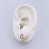Topos Silueta Oso Ts 0.6gr / Liso Oro Amarillo 18K &