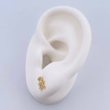 Topos Niño 0.75gr / Circones Blancos Oro Amarillo 18K &