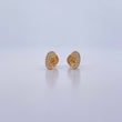 Stud Earrings Virgin Mary 0.75gr / White Zircons 18K Yellow Gold &