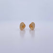 Stud Earrings Virgin Mary 0.9gr / White Zircons 18K Yellow Gold &