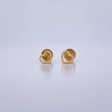 Topos Silueta Corazon 0.5gr / Punteados Oro Amarillo 18K &