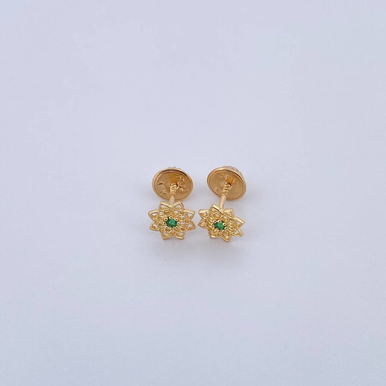 Topos Mandala 0.7gr / Circon Verde Oro Amarillo 18K &