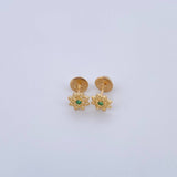 Topos Mandala 0.7gr / Circon Verde Oro Amarillo 18K &