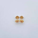Topos Mandala 0.7gr / Circon Fucsia Oro Amarillo 18K &