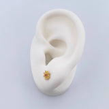 Topos Mandala 0.7gr / Circon Fucsia Oro Amarillo 18K &