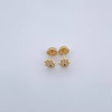 Topos Mano Hamsa 0.8gr / Circones Azul Blancos Oro Amarillo 18K &