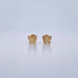 Topos Mariposa 0.6gr / Circones Blancos Oro Amarillo 18K &